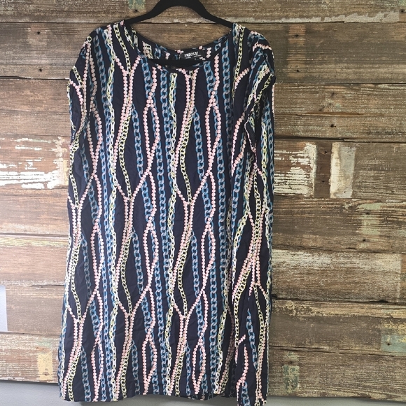 RBOSSI Colorful Patterned Women's Dress, Plus Size 2-3X - Picture 1 of 4